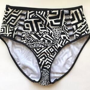 NWT Kenneth Cole High Waisted Swim Bottoms